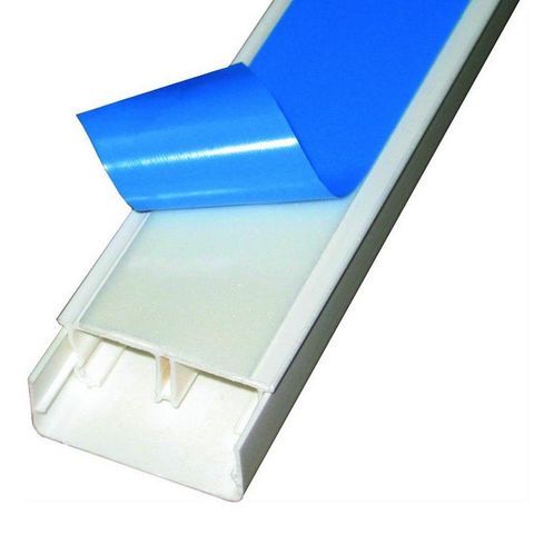 Canaleta Fechada Legrand Barra 2 Metros 32x16mm Branco com Divisão e Fita Dupla Face - 30060ADX - Vendido Unitário - 30060ADX