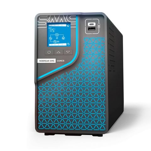 No-Break SMS Gamer 1.5 KVA Entrada Bivolt e Saída Bivolt Wi-Fi 2 Baterias - 29600 - com Conexão para Bateria Externa - 29600