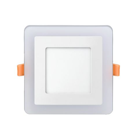 Luminária Plafon 6W+3W LED 6500k e 6500k 3 Estágios Quadrado 145x145x30mm de Embutir Bivolt Elgin - 48D63WEQB000 - 48D63WEQB000