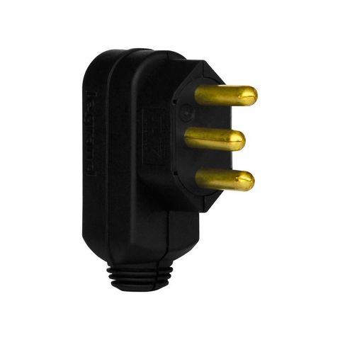 Plug Macho Legrand I Pial 3 Pinos Redondo 20 Amperes Preto - 615953 - Unitário - 615953
