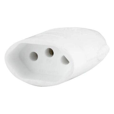 Plug Fêmea Daneva Legrand 3 Pinos Redondo 20A Branco - DN1621 - Unitário 139756 - DN1621
