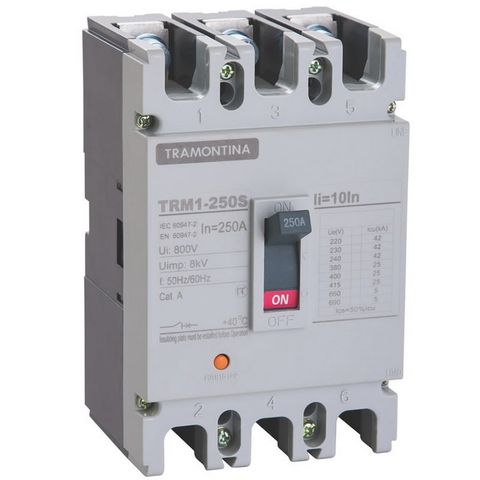 Disjuntor 180 Amperes 3 Polos TRM-1 250S Caixa Moldada Tramontina - 58014/022 - 58014/022