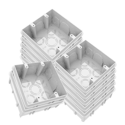 Caixa de Embutir 4X4 Branco Enerbras - 092-E - Pacote com 12 Caixas de Embutir - 092-EB