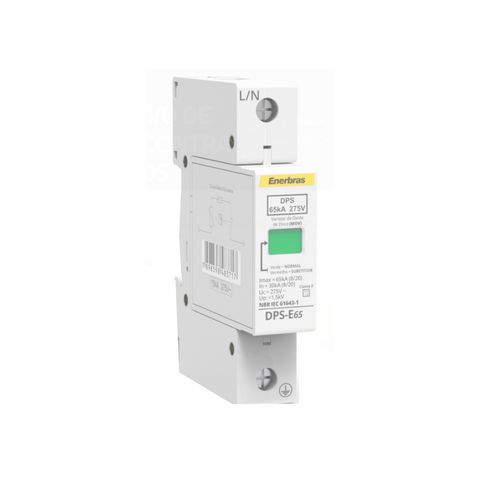 Dispositivo DPS 1 Polo 275V 65kA Enerbras - DPS-E65 - DPS-E65