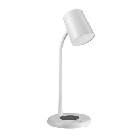Luminária de Mesa Led 18w Flexível com Carregador Wireless + Caixa de Som Bluetooth com Botão Touch - Branca - Elgin - 48LUMIPLAYW0 - 48LUMIPLAYW0