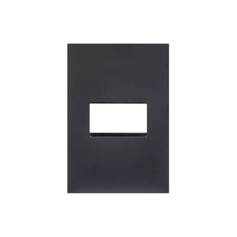 Espelho 4x2 para 1 Módulo Horizontal Pial Plus+ I Legrand Preto - 618501PT - sem Suporte - 618501PT