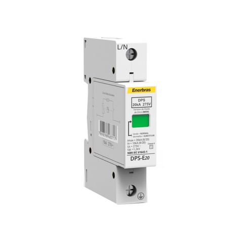 Dispositivo DPS 1 Polo 275V 20kA Enerbras - DPS-E20 - DPS-E20