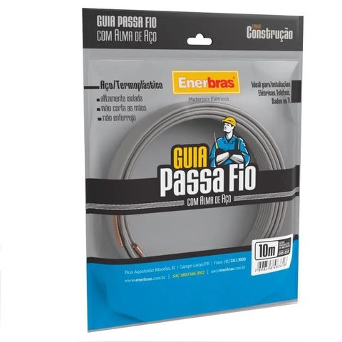 Passador de Fio Com Alma de Aço Profissional Enerbras10 Metros - 095-E10 - 095-E10