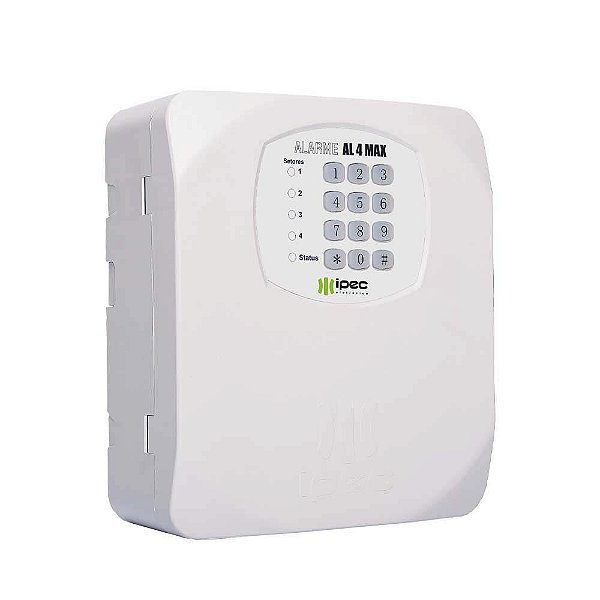 Central de Alarme Ipec 4 Setores 433MHz AL4 MAX - A2254 - A2254