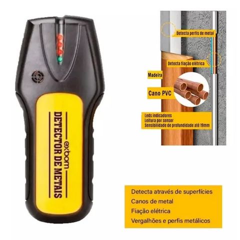 Detector de Metais Digital 3 em 1 Exbom - 03291 DM-200 - 03291 DM-200