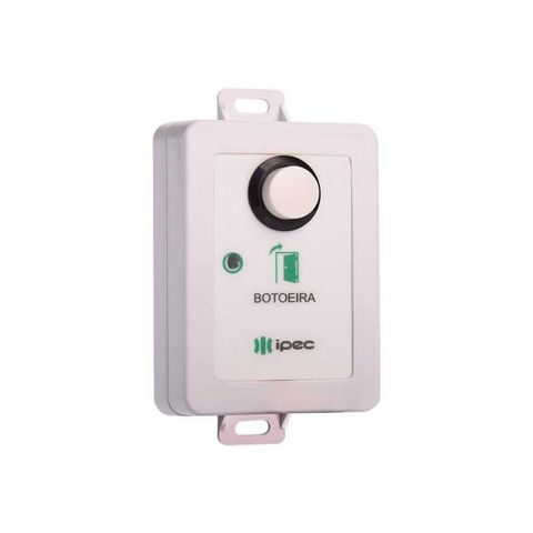 Botoeira de Saída Sobrepor Simples Sem Fio 433Mhz Ipec - BOT-01/RF - BOT-01/RF