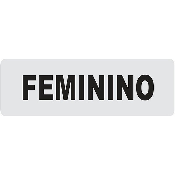Placa Sinalização PVC Feminino 24X6 CM - PL-0004BR - PL-0004BR