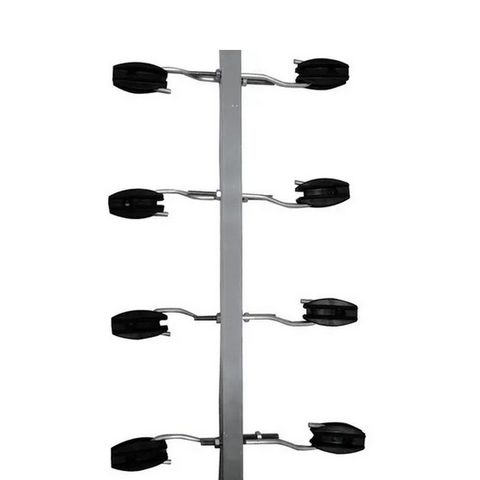 Haste de Repuxo 1,2 Metros 25 x 25mm com 12 Isoladores Alumínio Crú Reforçado - Steel Hastes - 5901 - AUT00371