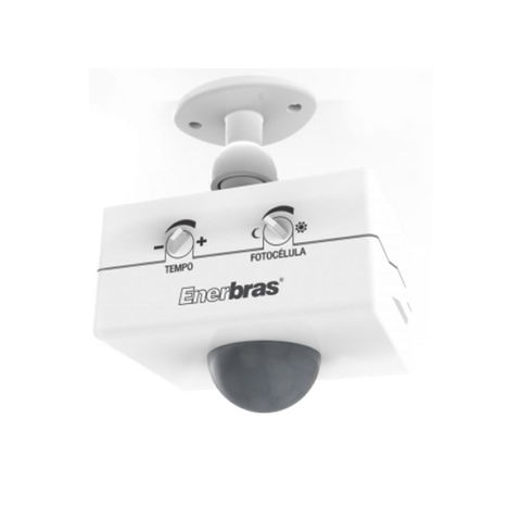 Sensor de Presença para Teto Temporizador e Fotocelula Enerbras - 1501-E - Bivolt - 1501-E - BIVOLT