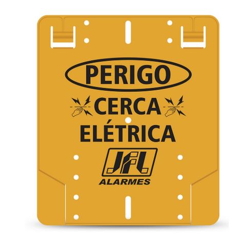 Placa de Plástico Perigo Cerca Elétrica 165 X 190MM Unitário - JFL - 25617 PLACA - 25617 PLACA