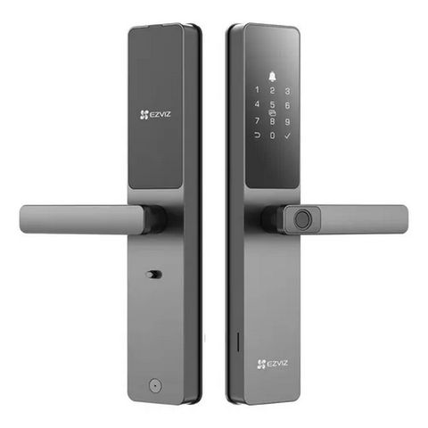 Fechadura Digital com Abertura Biometria, Senha ou Cartão EzViz CS-DL05-R100-WBCP-GR - CS-DL05-R100-WBCP-GR