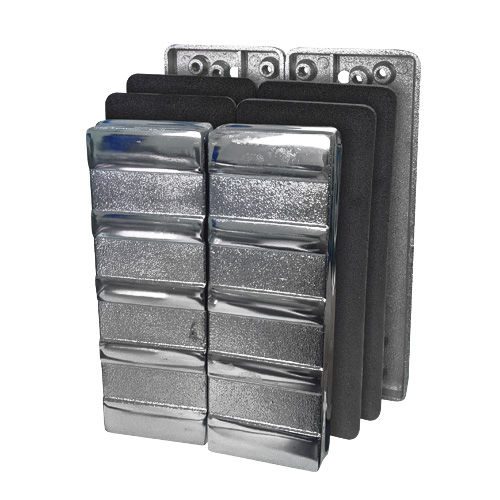 Suporte Universal para Fechadura Eletromagnética Cromado AGL - 1301009 - sem Puxador - 1301009