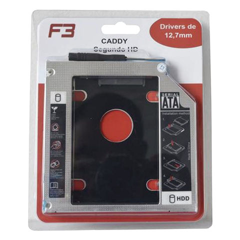 Adaptador Universal Caddy de HD 2,5 para Leitor de DVD com 12,7mm F3 - 1167 - 1167