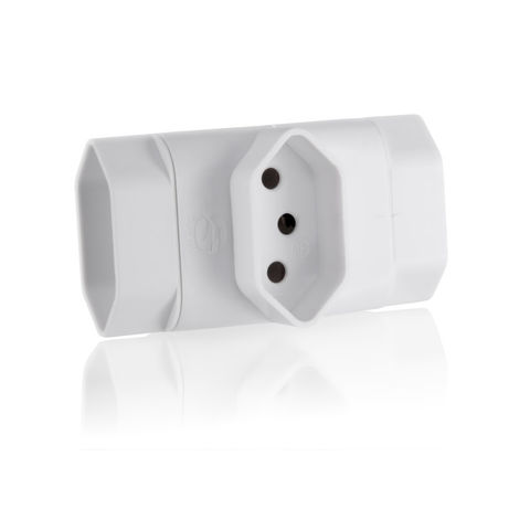Adaptador Tomada T 3 Tomadas 3 Pinos 10A Branco Multilaser - WI217 - WI217