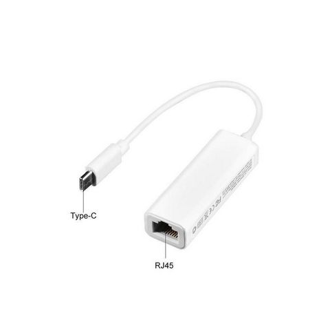 Adaptador USB Type-C 3.1 Macho x Rede RJ45 10/100 Branco F3 - 120 - 120