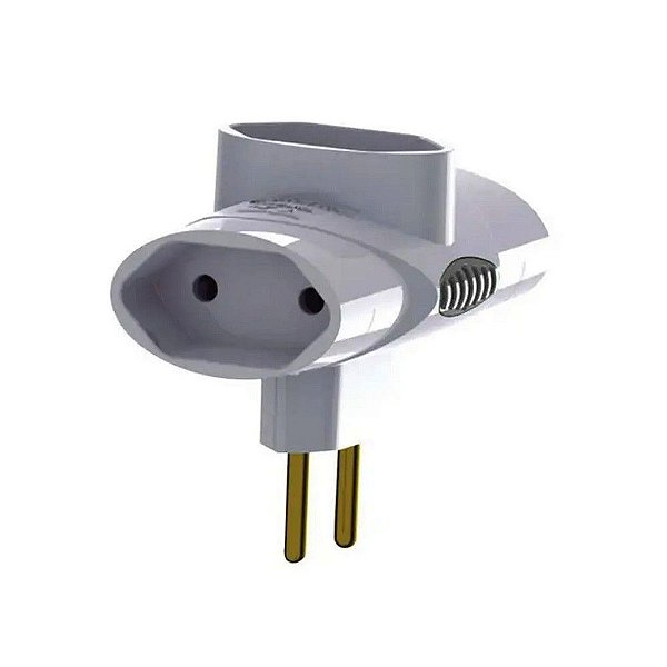 Adaptador Tomada T 3 Tomadas 2 Pinos 10A Branco Legrand Daneva - DN1552 - DN1552