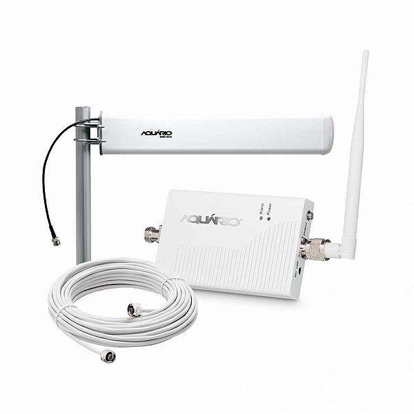 Repetidor de Sinal de Celular Kit Antena de 2600 MHz 60 DB + Cabo de 15 Metros Aquário - RP-2660 - RP-2660