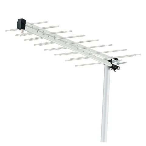 Antena Log Externa para Instalações Coletivas de TV HDTV/UHF 4K 30 Elementos Conector Frente Aquário - LU-30 - LU-30