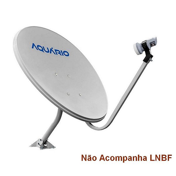 Antena Parabólica TV Banda KU Chapa 60 Cm OffSet Aquário - Não acompanha LNBF - DTH-60 - DTH-60