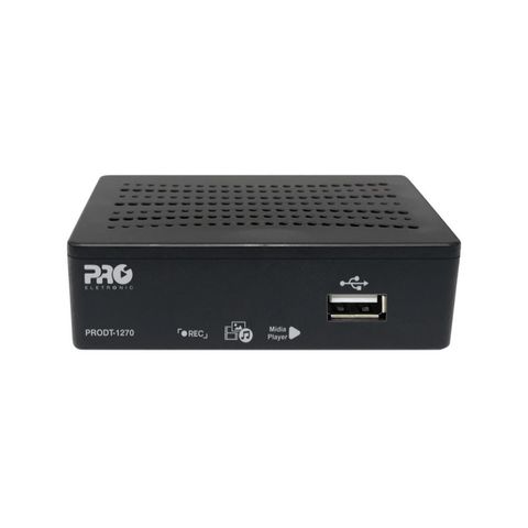 Conversor e Gravador Digital Proeletronic Mini Full HD para Recepção de Sinal de TV em Alta Definição Saída HDMI e AV - PRODT-1270 - PRODT-1270