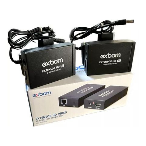 Extensor HDMI 1080P Ethernet 60 Metros CAT.5E/CAT.6E Exbom - CCEX-HD2RJ45L60 - CCEX-HD2RJ45L60 - 1826