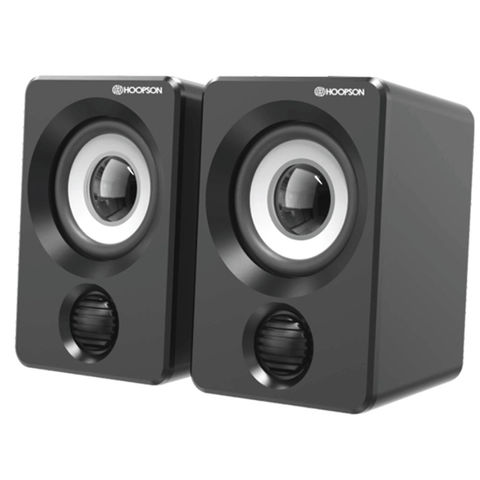 Caixa de Som Hoopson 2.0 Canais 6,0W Preto USB - CX-PC019PT - CX-PC019PT