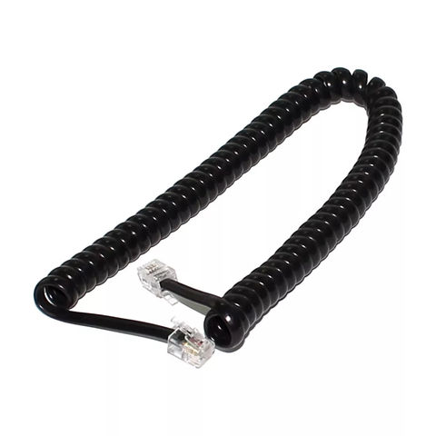Cabo para Telefone Espiral Preto RJ11 1 Metro Connect Pro 018-0301 - 018-0301