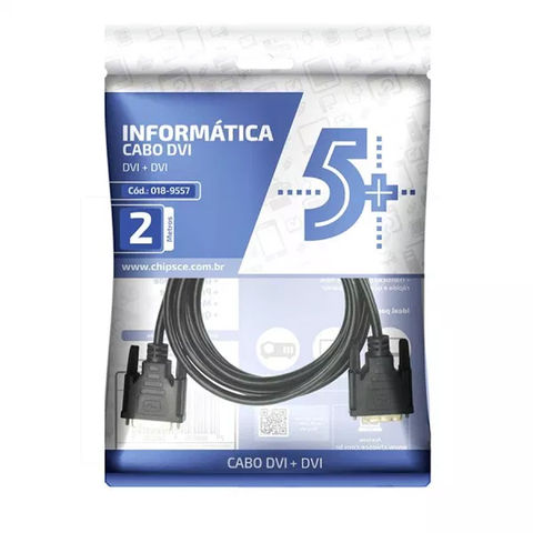 Cabo DVI Macho x Macho 2 Metros 5+ - 018-9557 - 018-9557