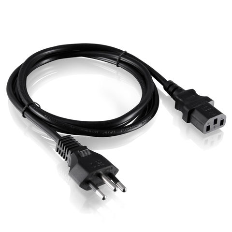 Cabo de Força 3 Pinos 1,5 Metros Preto Multilaser - WI223 - WI223