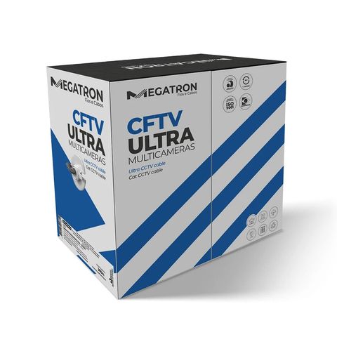 Cabo CFTV 24AWG Ultra Megatron 4 Pares Azul 2772 Caixa com 300 Metros - Homologado ANATEL - 2772