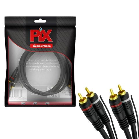 Cabo RCA PIX 2 RCA-Macho - 2 RCA-Macho 1,5 Metros - 018-0015 - 018-0015