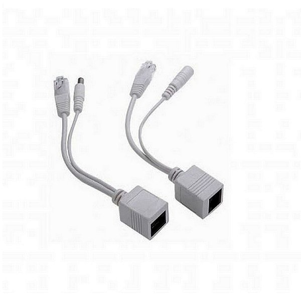 Cabo Adaptador POE Macho x Femêa Branco FC Fontes - FCINJPON - FCINJPON