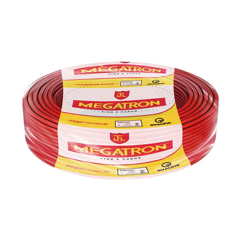 Cabo de Energia Flexível 750 Volts 2,50mm Vermelho Megatron - 7602 - Rolo com 100 Metros - 7602