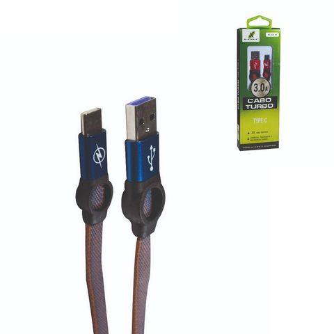 Cabo USB A-Macho - Type-C 1,0 Metro 3.0A Turbo Verde X-Cell - XC-CD-47 - XC-CD-47