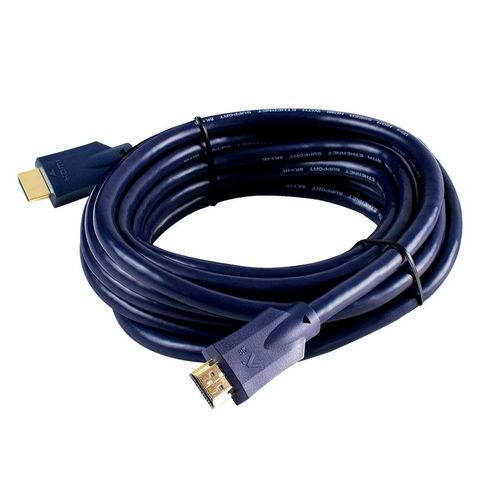 Cabo HDMI Macho x Macho 2.1 8K 19 Pinos Ultra HD 5,0 Metros Conectores Folheado a Ouro Aquário - 8K5 - 8K5