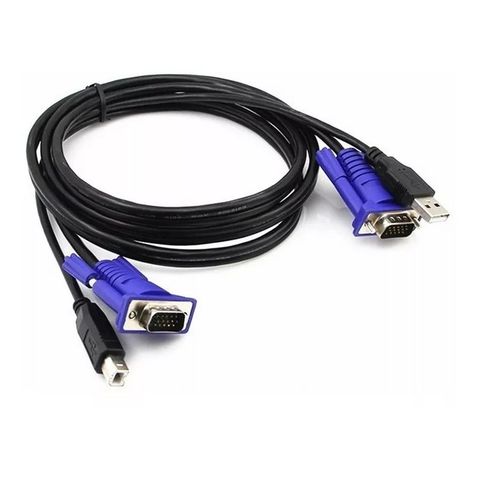 Cabo KVM - 1 VGA + 1 USB - 1,5 metros - Comtac - 28119377 - 28119377