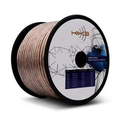 Cabo Paralelo para Áudio KX3 2x4,00mm Cristal/Preto - SPW2X400 - Rolo com 100 Metros - SPW2X400