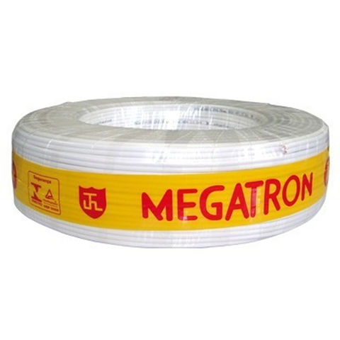 Cabo de Energia Flexível 750 Volts 1,00mm Branco Megatron - 7202 - Rolo com 100 Metros - 7202