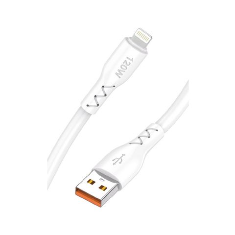 Cabo USB A Macho x Lightning 6A 1,0 Metro para iPhone, iPad e iPod Branco X-Cell - XC-CD-112-B - XC-CD-112-P