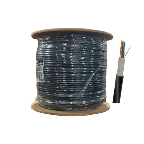 Cabo CFTV Dupla Capa Blindado 24AWG + Dreno Telecam Cabos 4 Pares Preto 210801101 - Bobina com 300 Metros 100% Cobre - 210801101