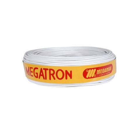 Cabo de Energia Flexível 750 Volts 6,00mm Branco Megatron - 7782 - Rolo com 100 Metros - 7782