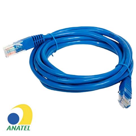 Cabo Patch Cord Cat.5E 2,0 Metros Azul Legrand 51828 - 100% Cobre Homologado ANATEL - 51828