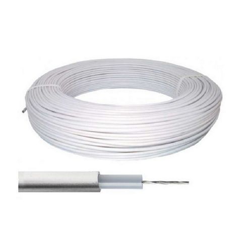 Cabo para Cerca Elétrica Telecam 5mm Alta Tensão Rolo com 50 Metros Branco - 200300202 - 200300202