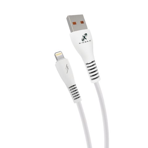Cabo USB A Macho x Lightning 5A 1,0 Metro para iPhone, iPad e iPod Branco X-Cell - XC-CD-128 - XC-CD-128