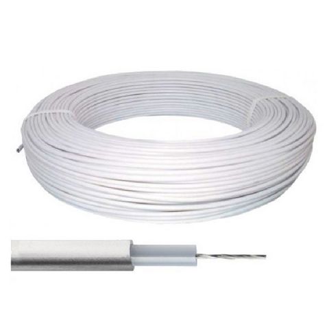 Cabo para Cerca Elétrica Telecam 5mm Alta Tensão Rolo com 100 Metros Branco - 200300201 - 200300201